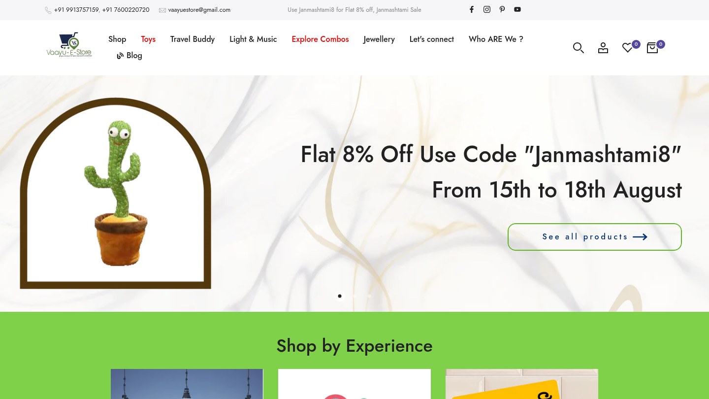 Vaayu E-Store β Fashion & Lifestyle